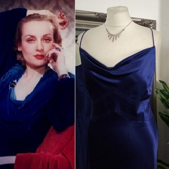 Vintage Satin Evening Dress - Picture 7 of 7